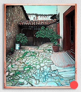 Patio of house from Candelario