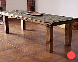 Mesa roja y verde 1