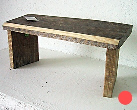Rustic yoga bench
