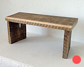 Rustic yoga bench