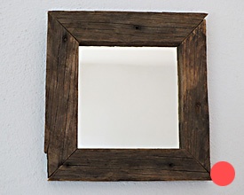 Mirror rustic black frame