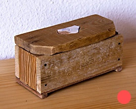Caja cofre 5 maderas con cerámica