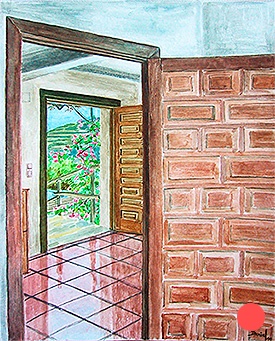 Interior con dos puertas abiertas