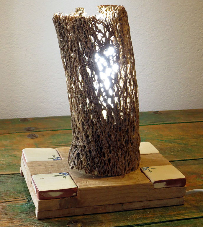 Lámpara fibra con cuatro cerámicas