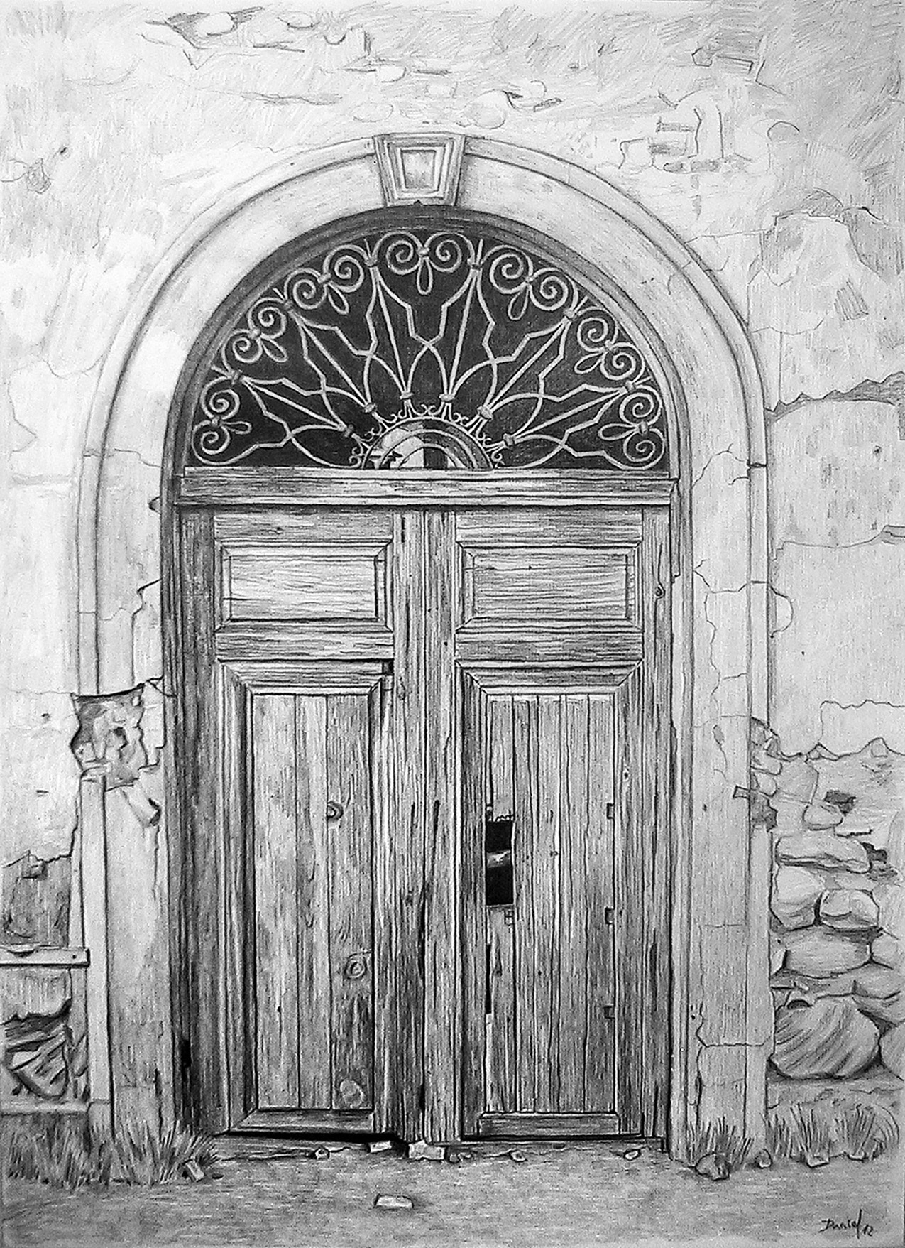 Puerta de la iglesia del cortijo El Fraile