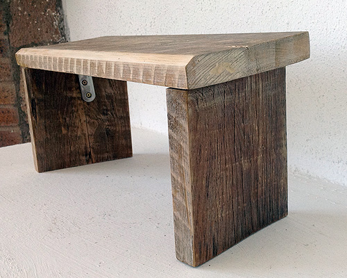 Rustic yoga bench