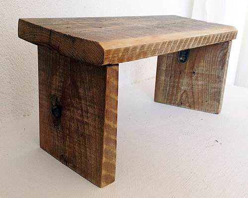 Rustic yoga bench