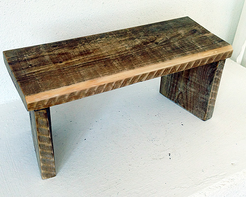 Rustic yoga bench