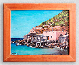 Fishermen's hut at Benirrás cove