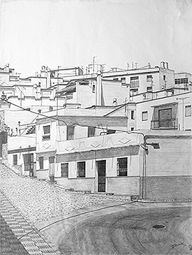 Calle de Salobreña en verano