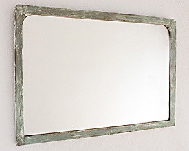 Mirror green frame aged