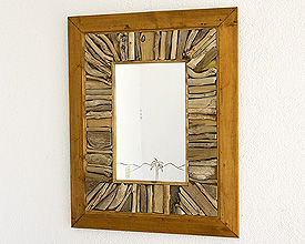 Mirror frame recycled woods