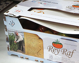 Packaging envase de tomates Rey Raf